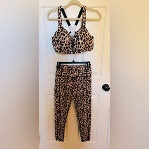 Worn ONCE Leopard Print VS Knockout Bra & Leggings Set